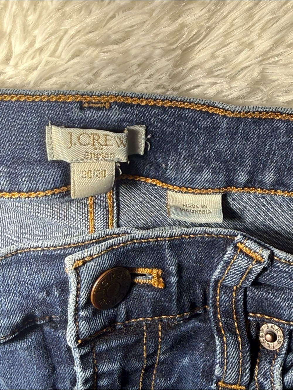 Jeans J.Crew Women's Stretch Skinny Jeans Dark Wash Size 30 (34" Waist) Slim Fit - Picture 4 of 6